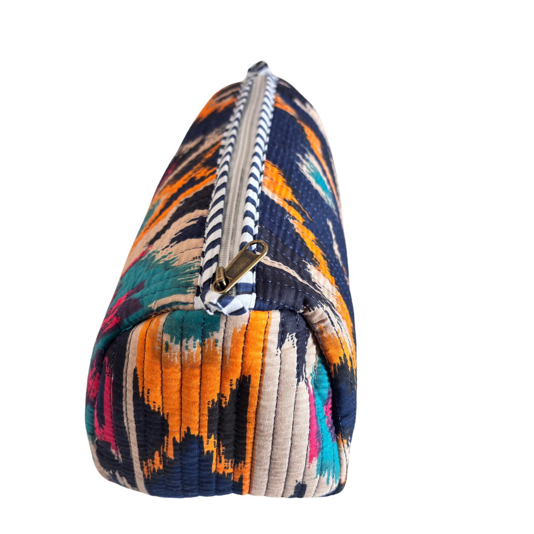 The Alfred Edition Travel Accessory:- Premium Waterproof Quilted Cotton Beauty/Travel Organizer Bag for Men & Women