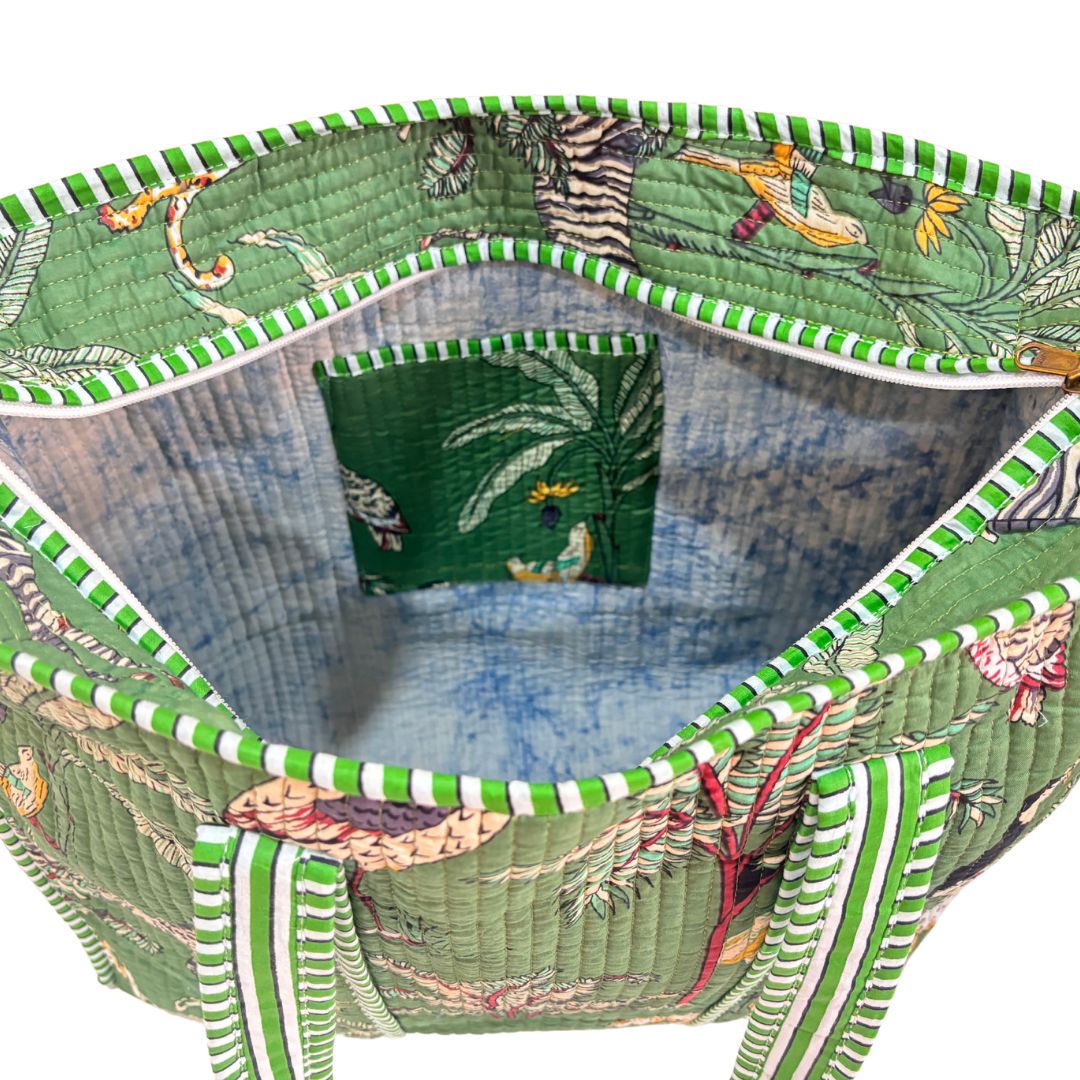The Bazaar Bhoot Edition:- Premium Cotton Quilted Shopping Tote Bag
