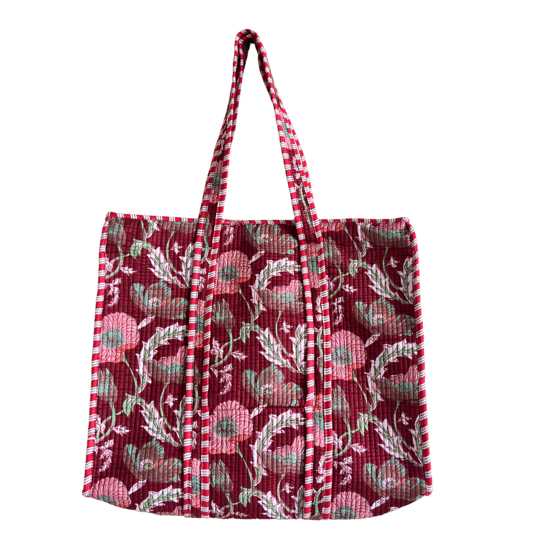 The Bazaar Bhoot Edition:- Premium Cotton Quilted Shopping Tote Bag