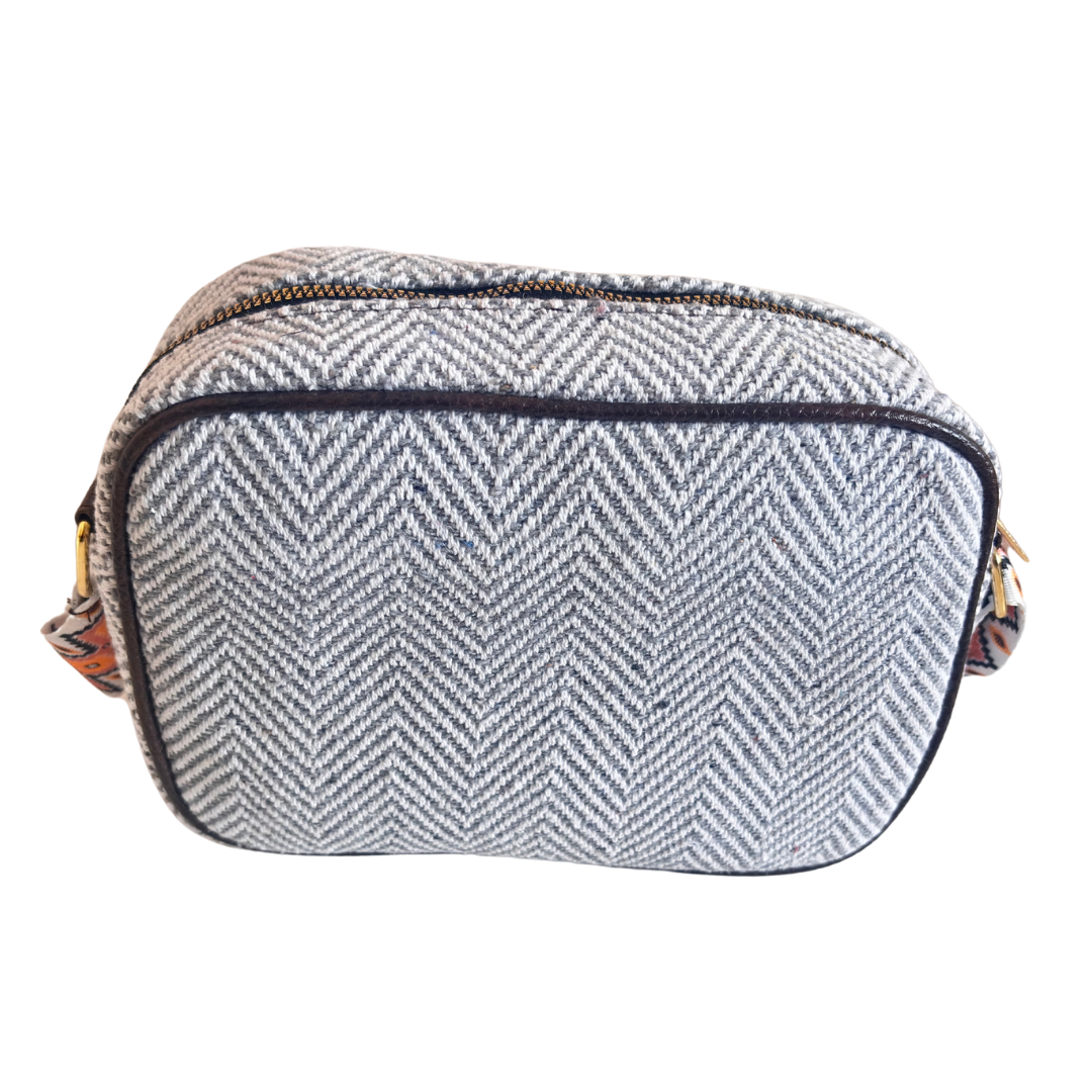 The RajPadmini Planet-Friendly Gray Hemp Adventure Sling Bag