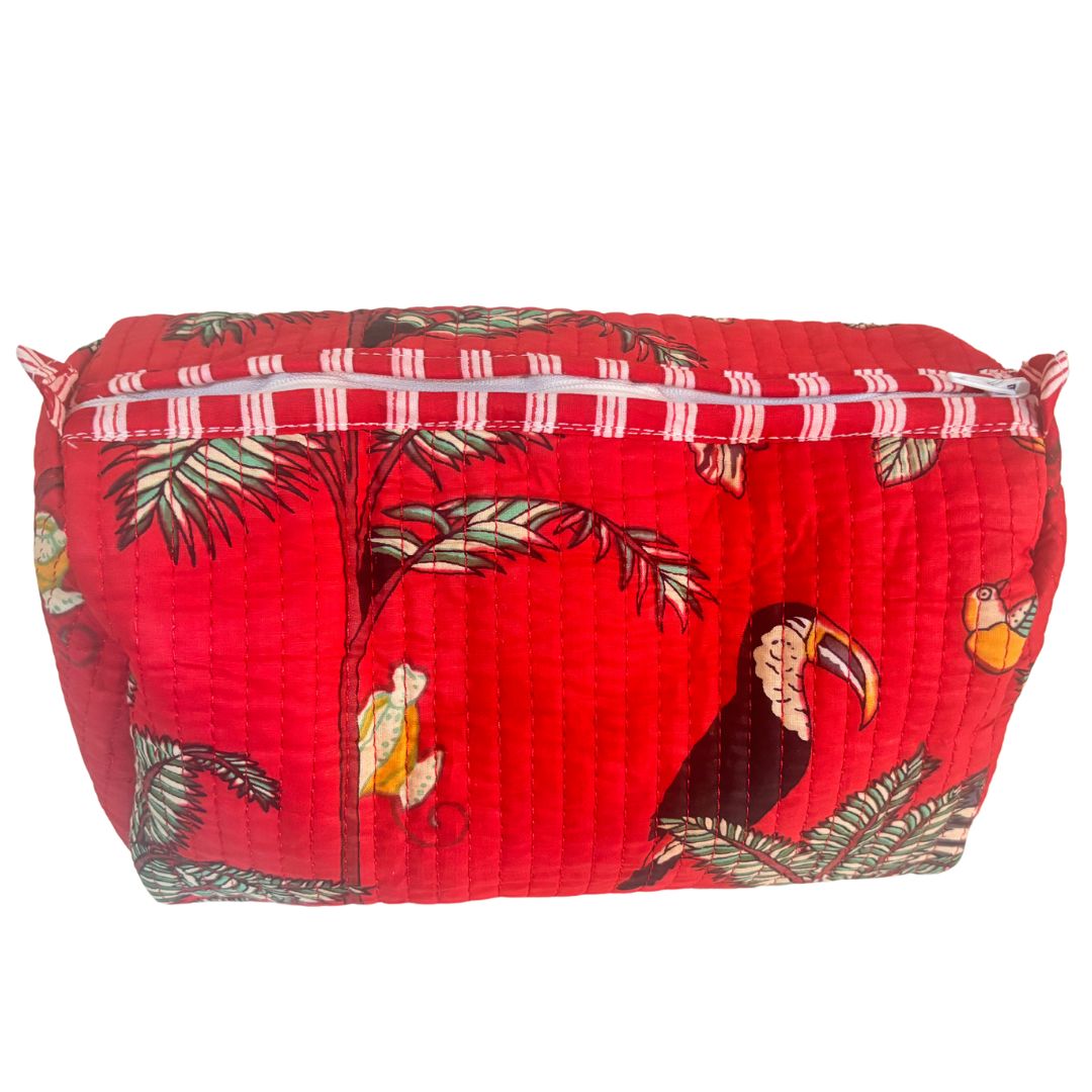 The Alfred Edition Travel Accessory:- Premium Handcrafted Waterproof Quilted Cotton Beauty/Travel Organizer Bag for Men & Women