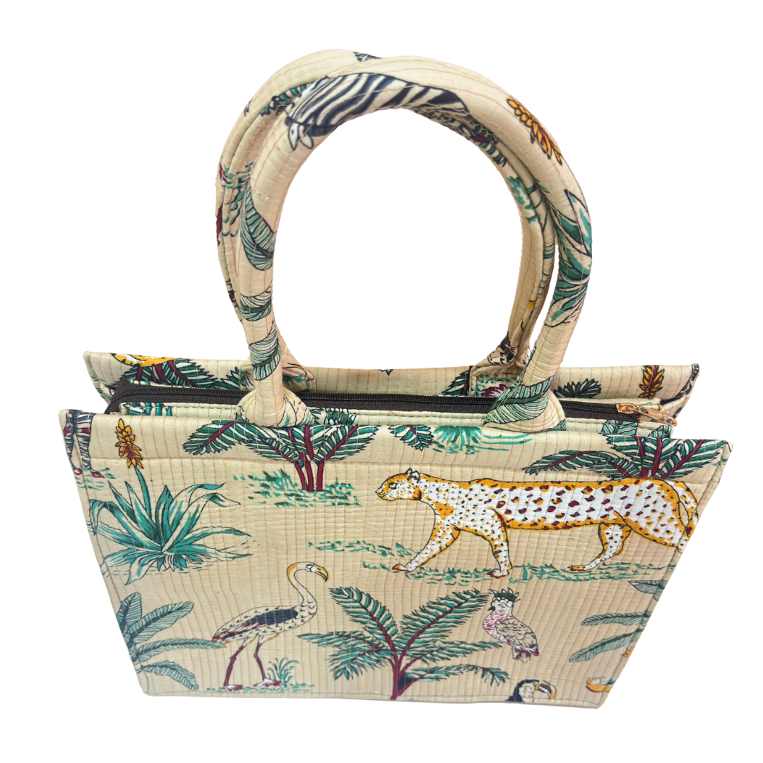 Quilted Laptop Tote Bag with Complementary Pouch