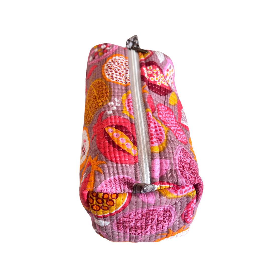 The Alfred Edition Travel Accessory:- Premium Handcrafted Waterproof Quilted Cotton Beauty/Travel Organizer Bag for Men & Women