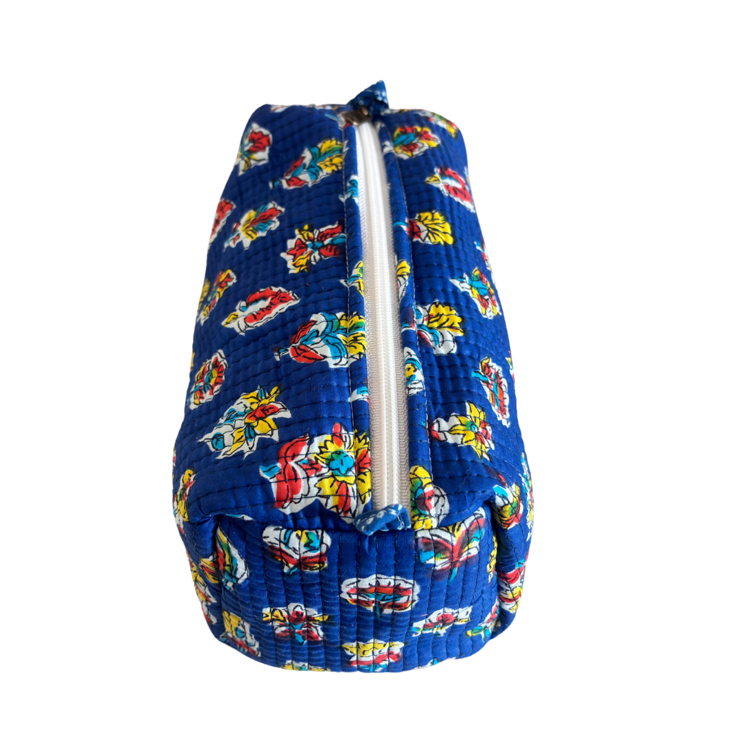 The Alfred Edition Travel Accessory:- Premium Handcrafted Waterproof Quilted Cotton Beauty/Travel Organizer Bag for Men & Women