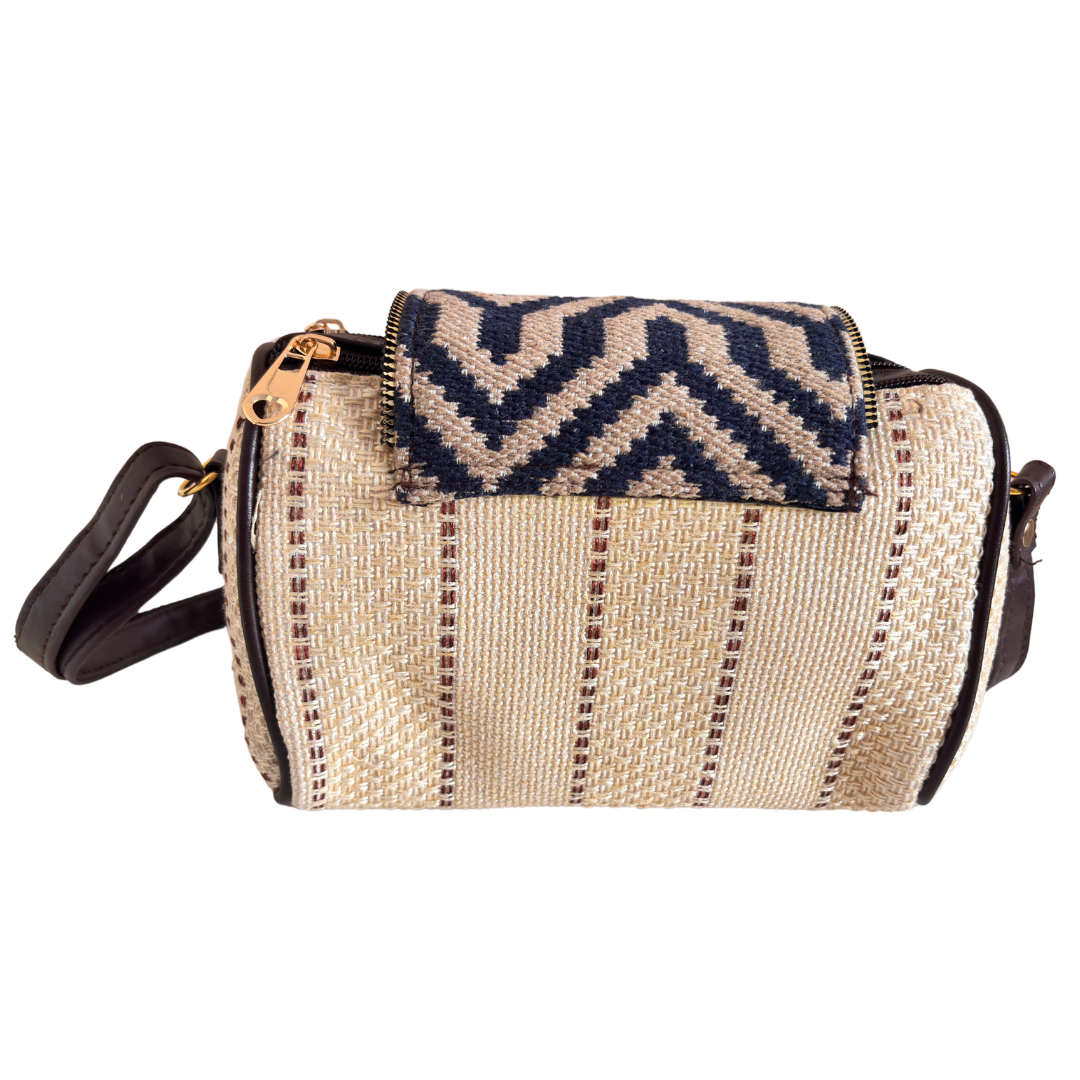 The Bohemian Pearl White Crossbody Sling Bag