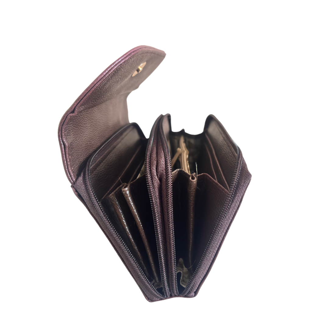The Hamsafar Edition:- Women's Ethnic Jute Fabric Wallet with Double Partition