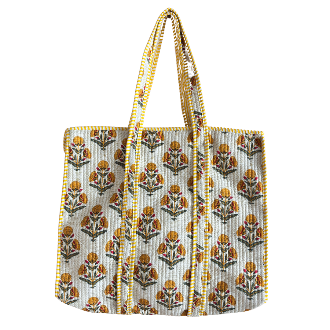 The Bazaar Bhoot Edition:- Premium Cotton Quilted Shopping Tote Bag