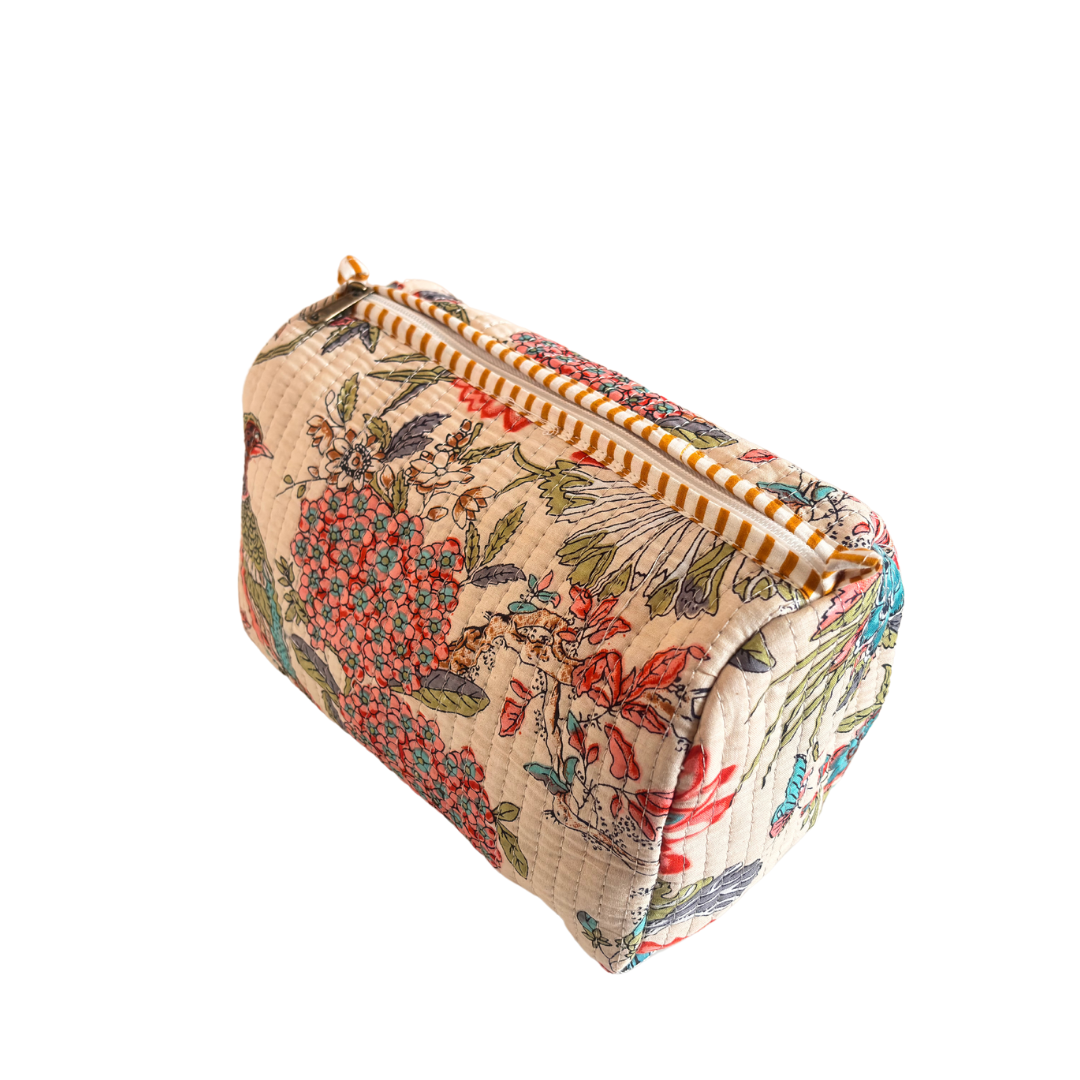 The Alfred Edition Travel Accessory:- Premium Handcrafted Waterproof Quilted Cotton Beauty/Travel Organizer Bag for Men & Women