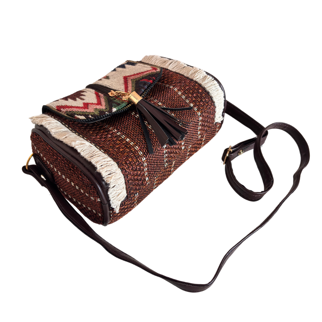 The Bohemian Coffee Brown Crossbody Sling Bag