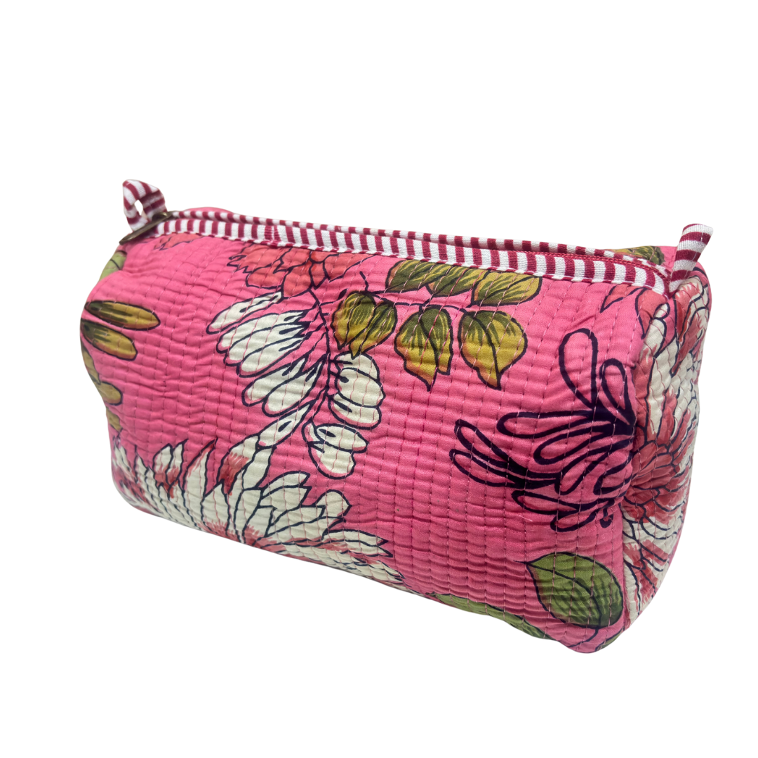 The Alfred Edition Travel Accessory:- Premium Handcrafted Waterproof Quilted Cotton Beauty/Travel Organizer Bag for Men & Women