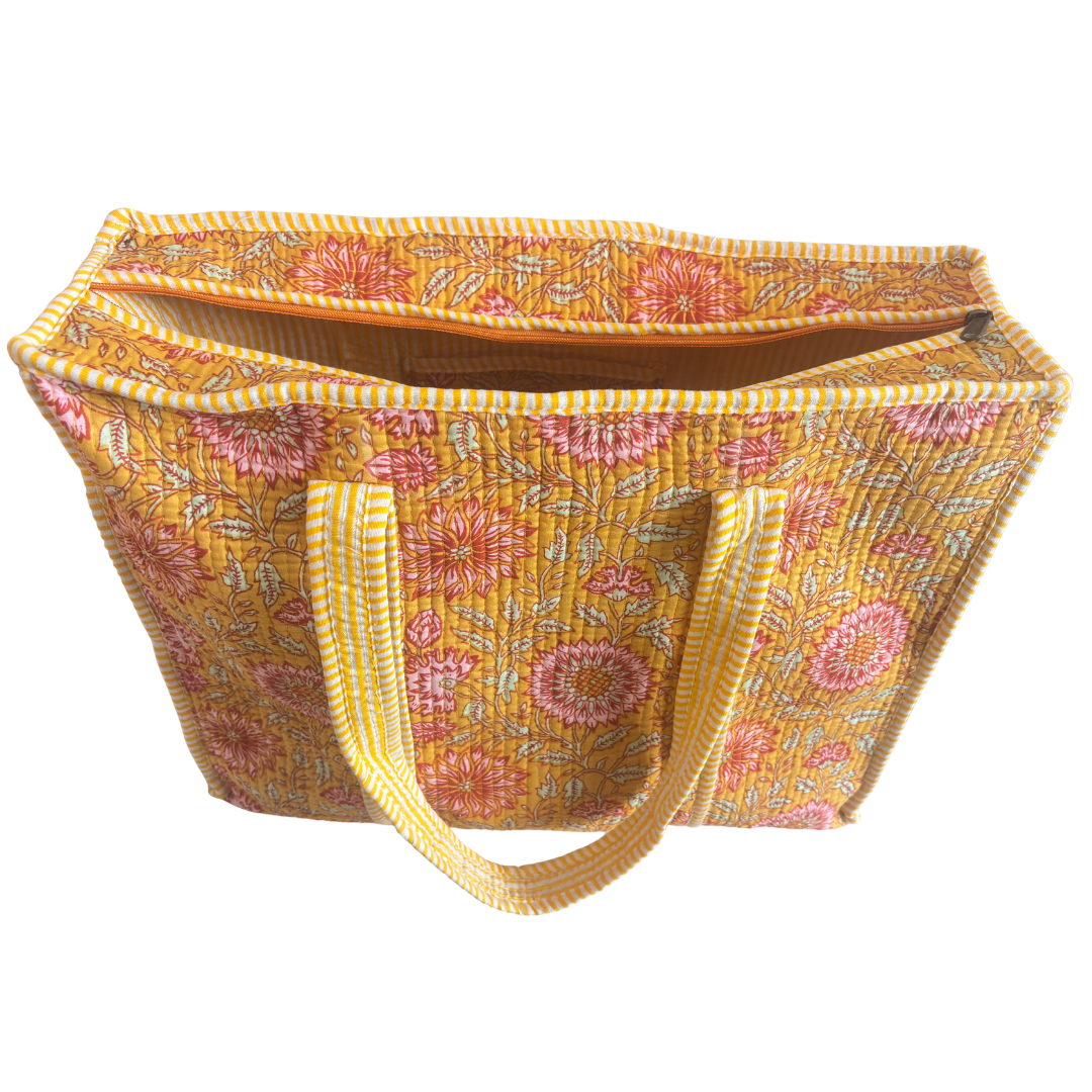The Bazaar Bhoot Edition:- Premium Cotton Quilted Shopping Tote Bag