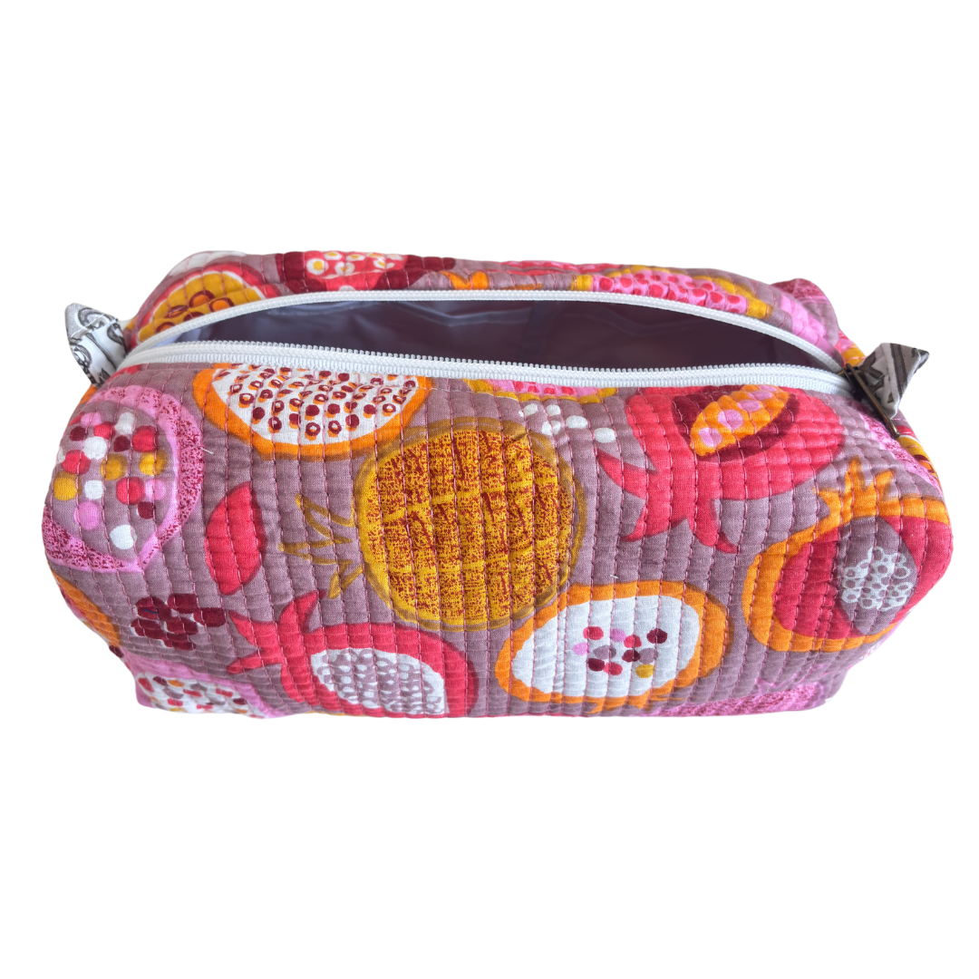 The Alfred Edition Travel Accessory:- Premium Handcrafted Waterproof Quilted Cotton Beauty/Travel Organizer Bag for Men & Women