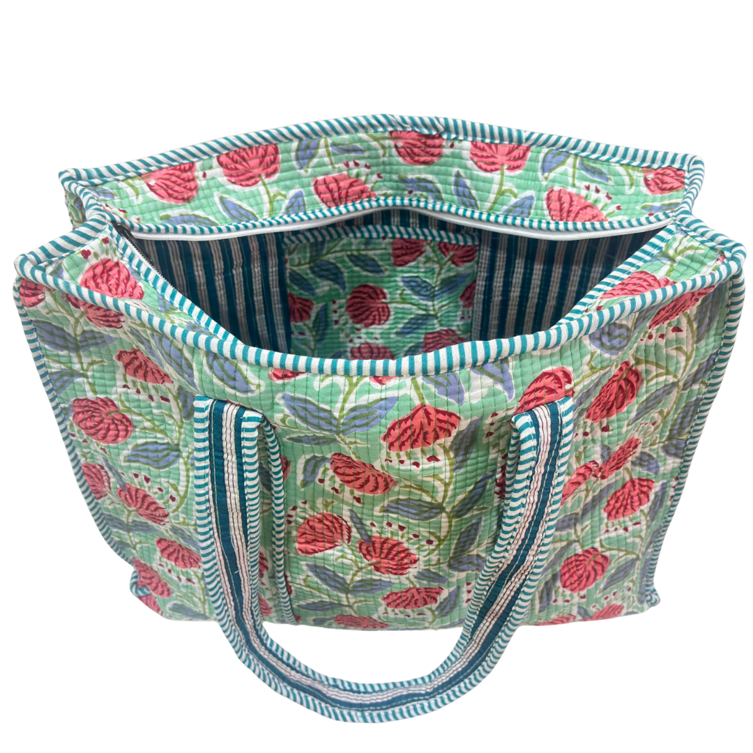 The Bazaar Bhoot Edition:- Premium Cotton Quilted Shopping Tote Bag