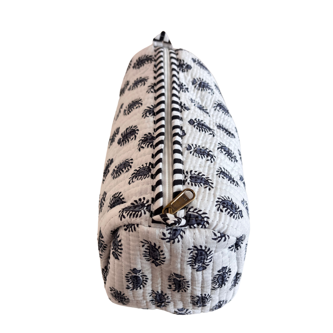 The Alfred Edition Travel Accessory:- Premium Waterproof Quilted Cotton Beauty/Travel Organizer Bag for Men & Women