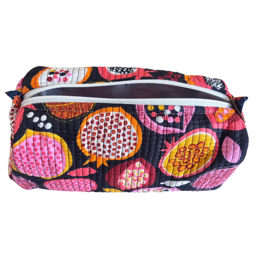 The Alfred Edition Travel Accessory:- Premium Handcrafted Waterproof Quilted Cotton Beauty/Travel Organizer Bag for Men & Women