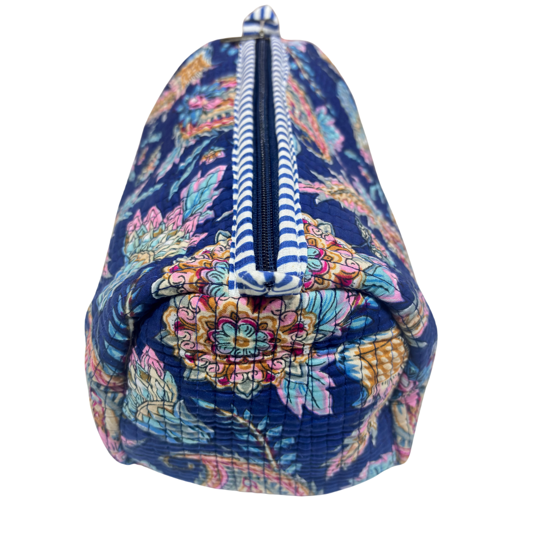 The Alfred Edition Travel Accessory:- Premium Handcrafted Waterproof Quilted Cotton Beauty/Travel Organizer Bag for Men & Women