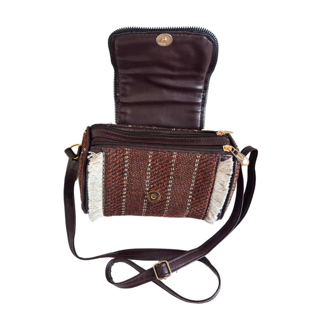 The Bohemian Coffee Brown Crossbody Sling Bag