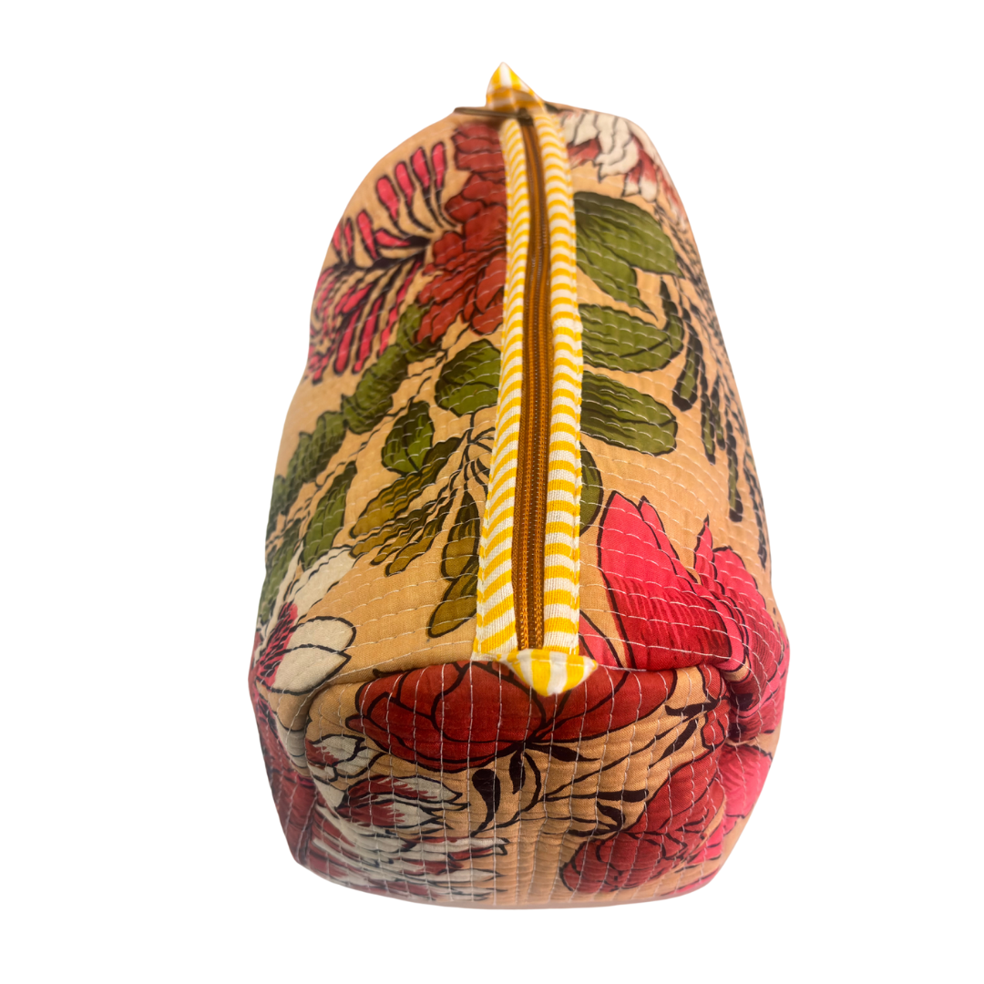 4-in-1 Festive Gifting COMBO : Premium Quilted Tote Bag + 3 Waterproof Pouches = Your Complete Organization Solution!