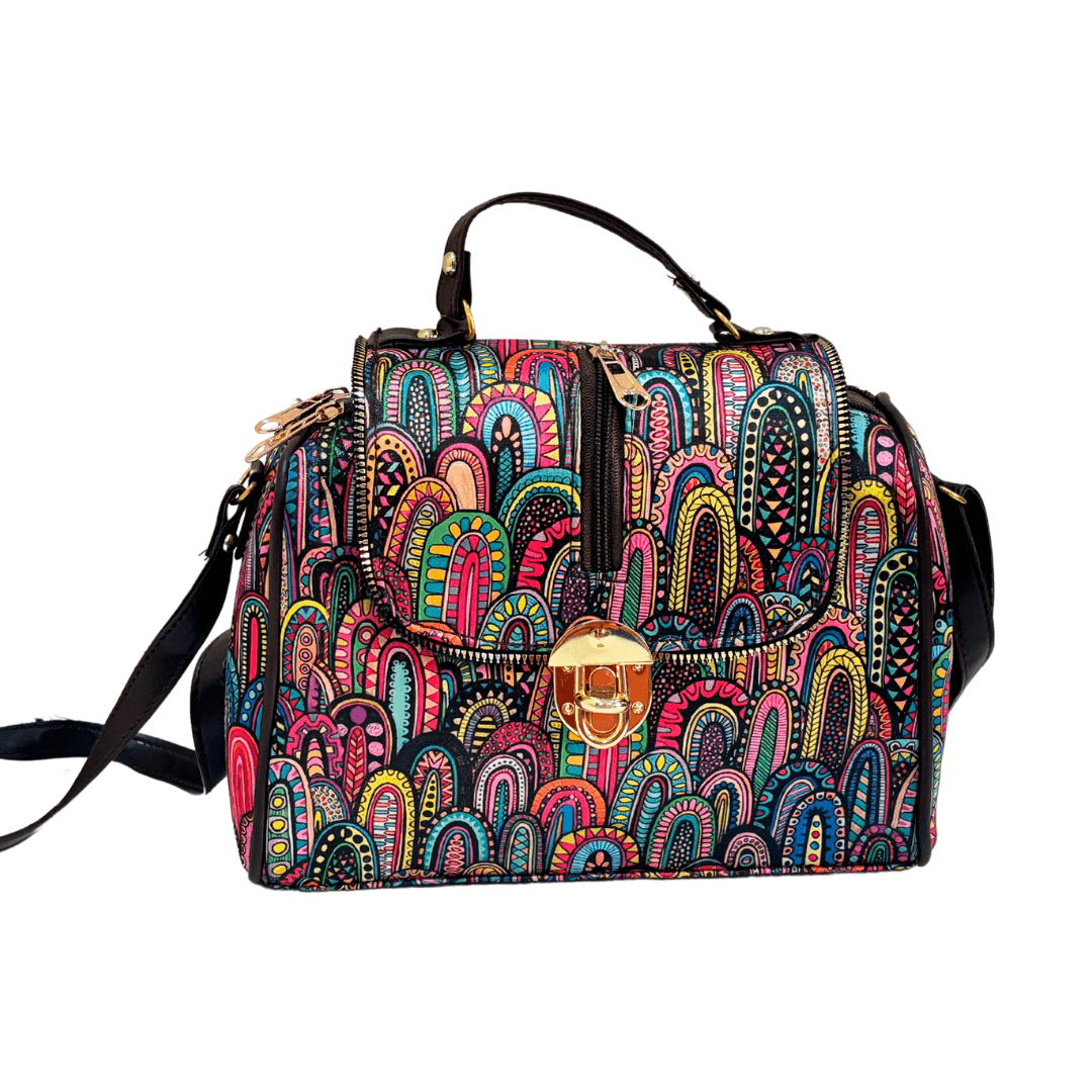 Multicolour Printed Sling Bag - The House of RajPadmini