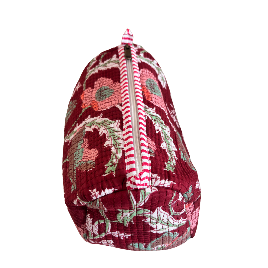 The Alfred Edition Travel Accessory:- Premium Handcrafted Waterproof Quilted Cotton Beauty/Travel Organizer Bag for Men & Women