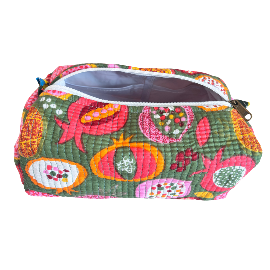The Alfred Edition Travel Accessory:- Premium Waterproof Quilted Cotton Beauty/Travel Organizer Bag for Men & Women