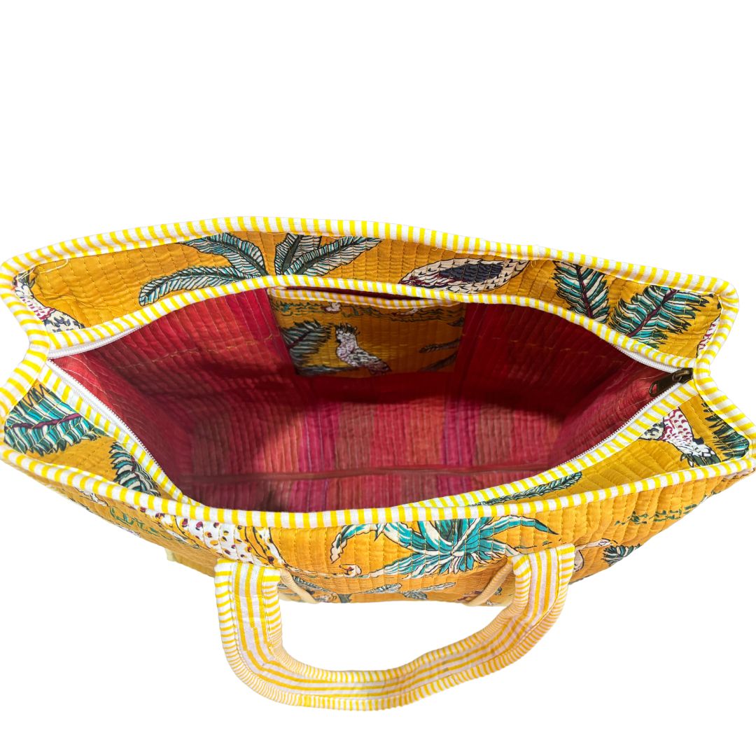 The Bazaar Bhoot Edition:- Premium Cotton Quilted Shopping Tote Bag