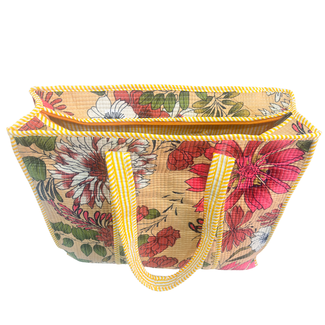 The Bazaar Bhoot Edition:- Premium Cotton Quilted Shopping Tote Bag