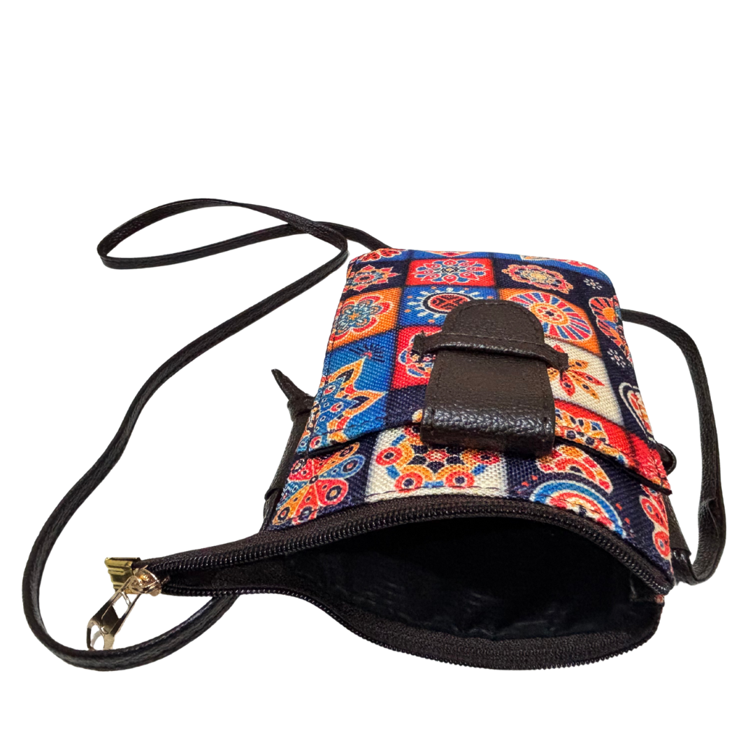 The DoorSanchaar Edition:- Women's Printed Mobile Sling Bag