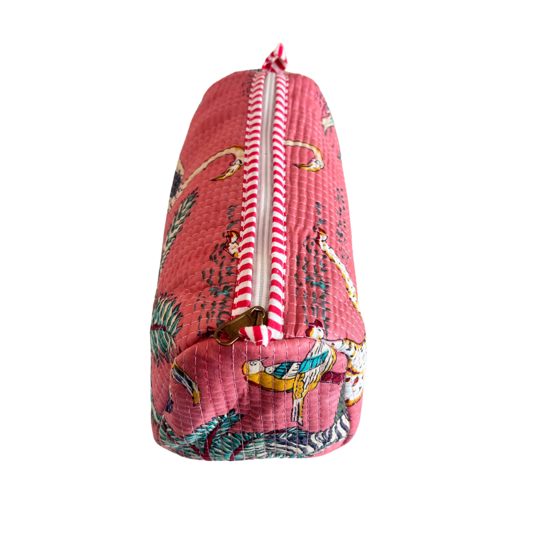 The Alfred Edition Travel Accessory:- Premium Handcrafted Waterproof Quilted Cotton Beauty/Travel Organizer Bag for Men & Women