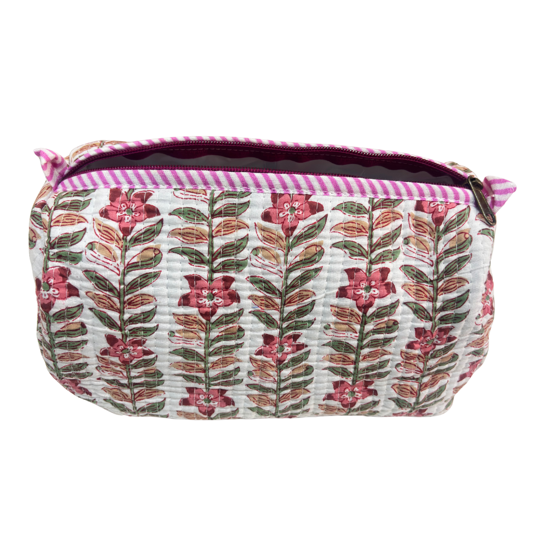 The Alfred Edition Travel Accessory:- Premium Handcrafted Waterproof Quilted Cotton Beauty/Travel Organizer Bag for Men & Women