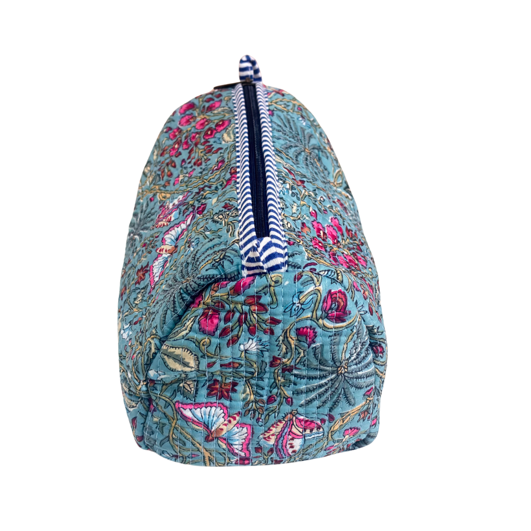 The Alfred Edition Travel Accessory:- Premium Handcrafted Waterproof Quilted Cotton Beauty/Travel Organizer Bag for Men & Women