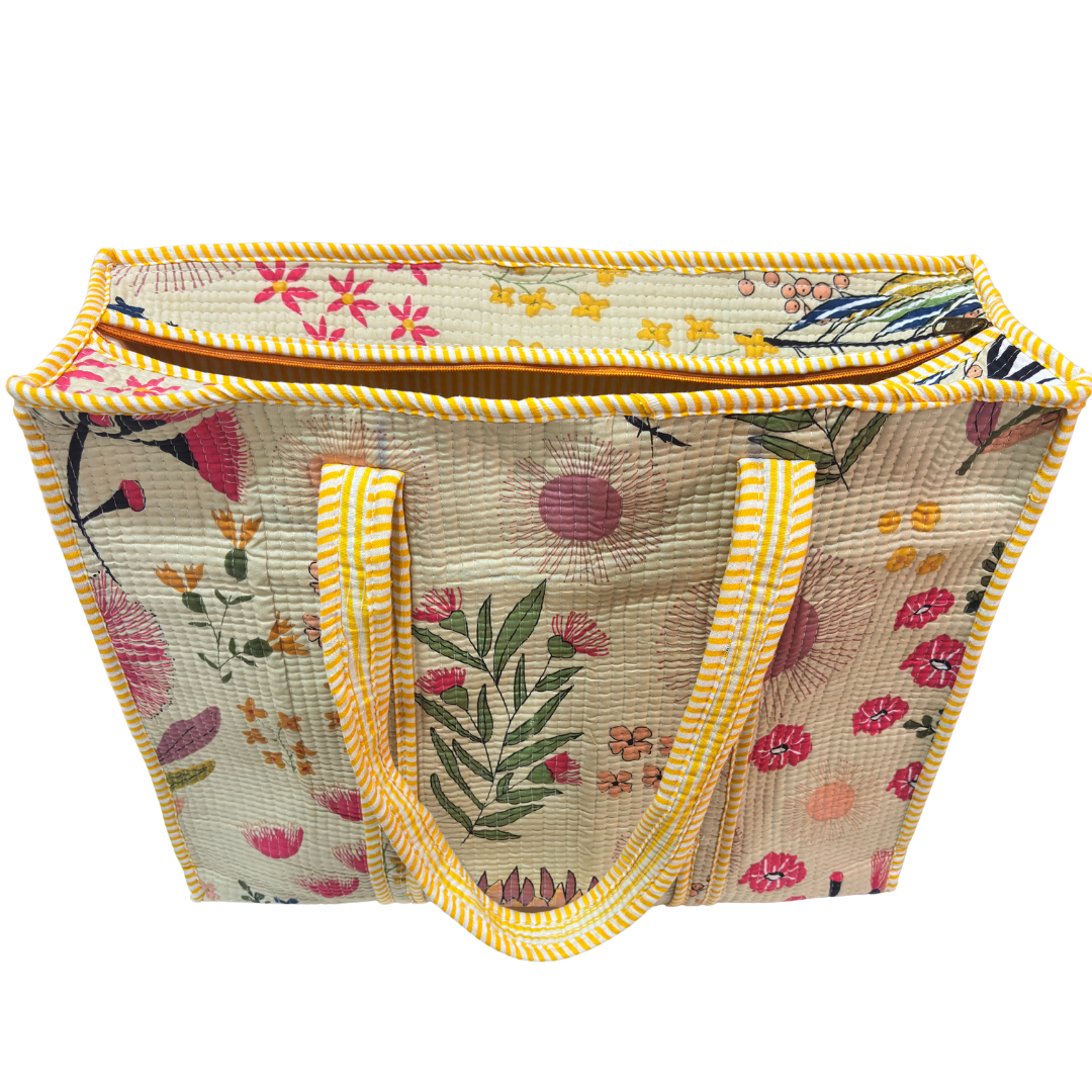 The Bazaar Bhoot Edition:- Premium Cotton Quilted Shopping Tote Bag