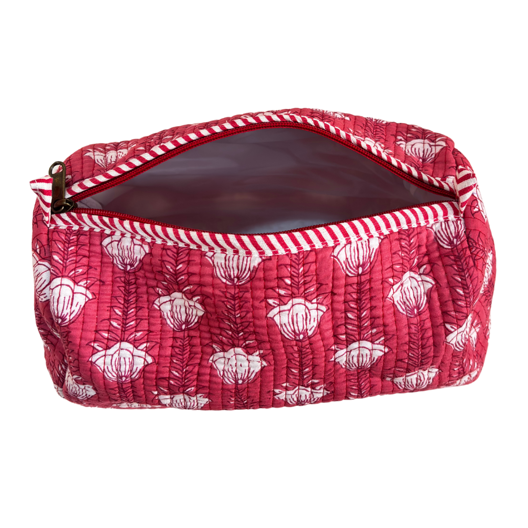 4-in-1 Festive Gifting COMBO : Premium Quilted Tote Bag + 3 Waterproof Pouches = Your Complete Organization Solution!