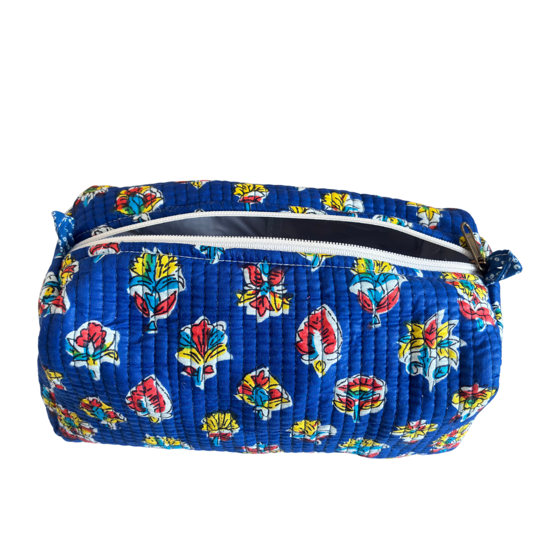 The Alfred Edition Travel Accessory:- Premium Handcrafted Waterproof Quilted Cotton Beauty/Travel Organizer Bag for Men & Women