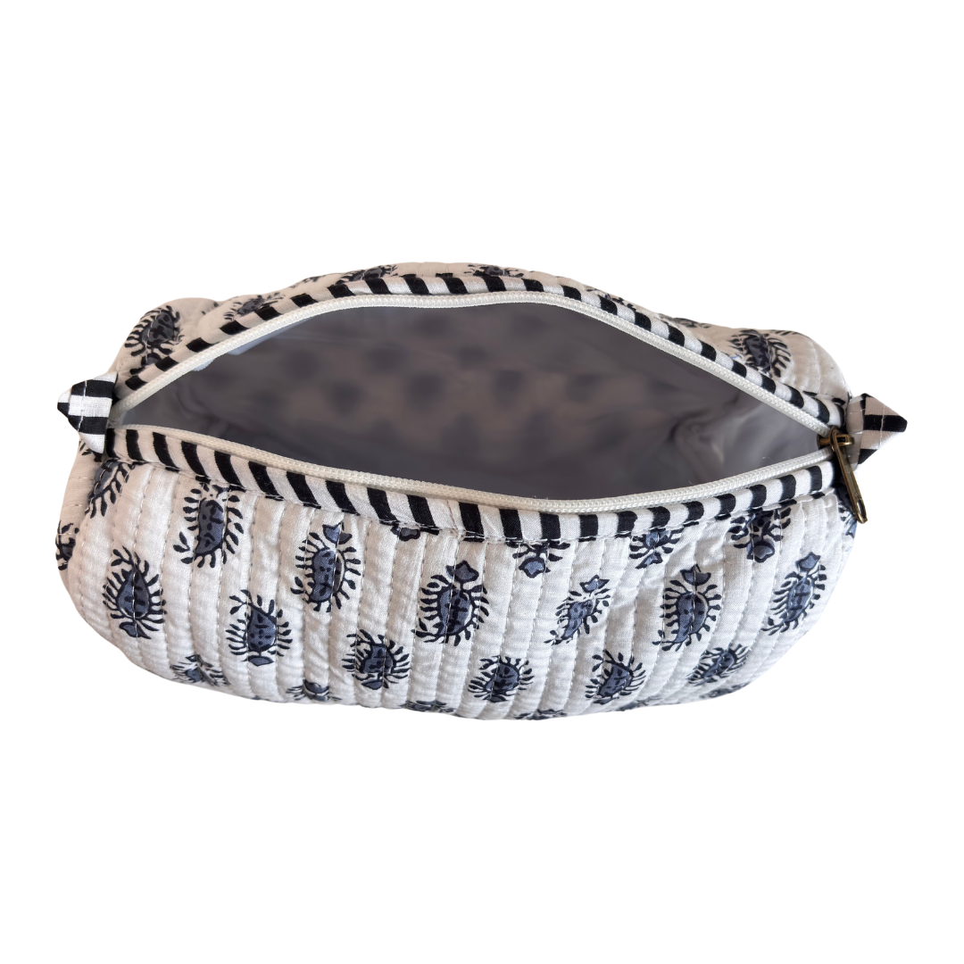 The Alfred Edition Travel Accessory:- Premium Waterproof Quilted Cotton Beauty/Travel Organizer Bag for Men & Women