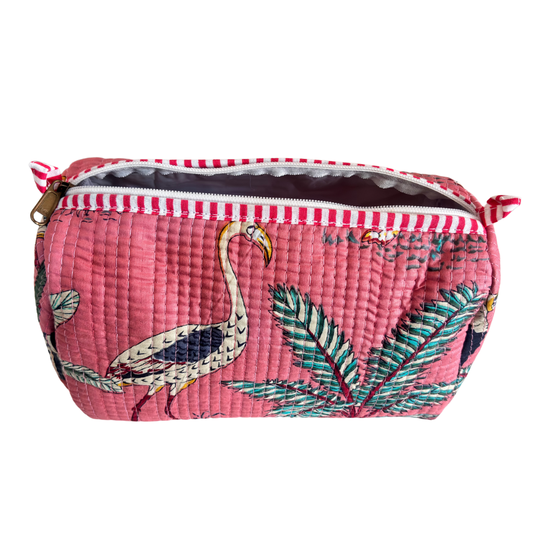The Alfred Edition Travel Accessory:- Premium Handcrafted Waterproof Quilted Cotton Beauty/Travel Organizer Bag for Men & Women