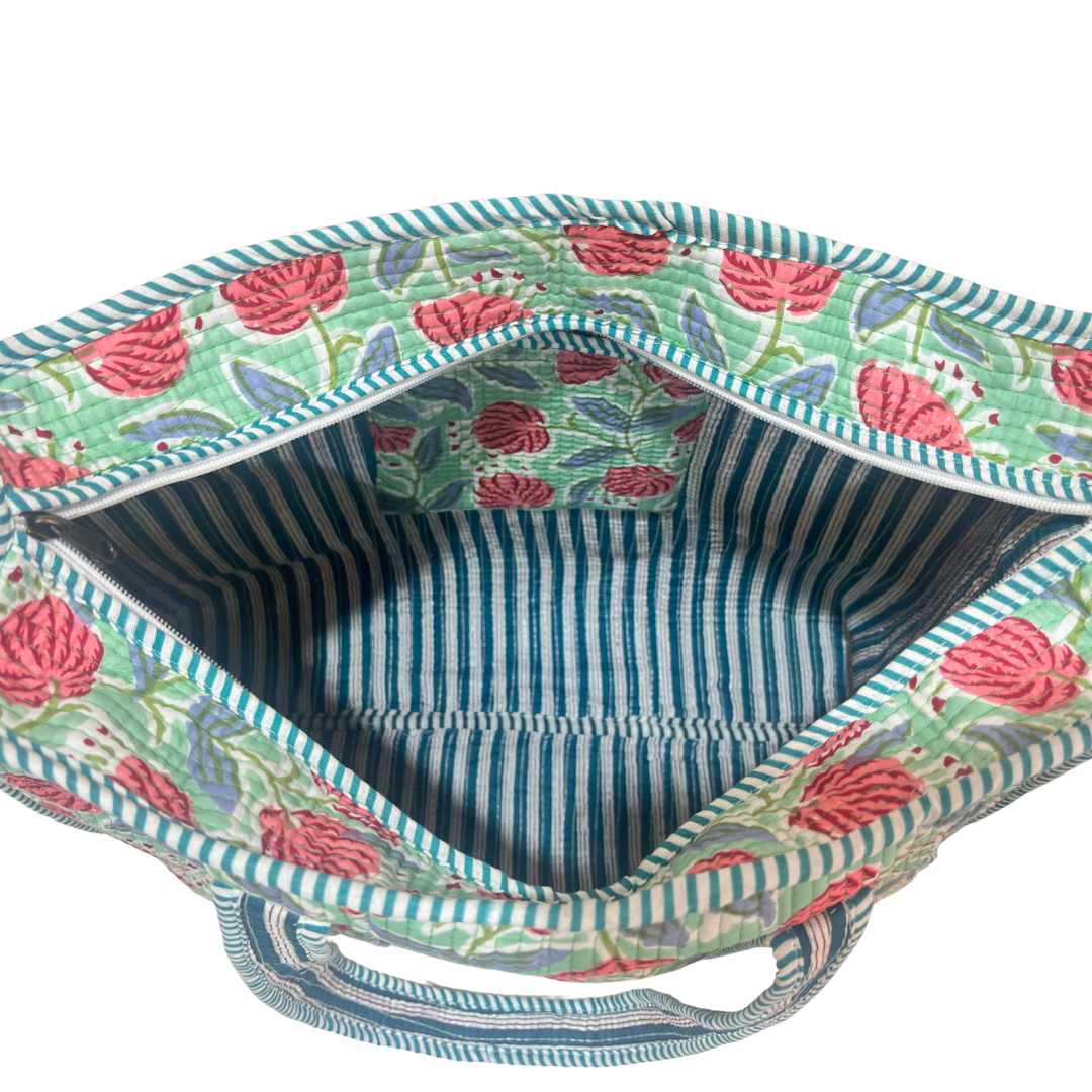 The Bazaar Bhoot Edition:- Premium Cotton Quilted Shopping Tote Bag