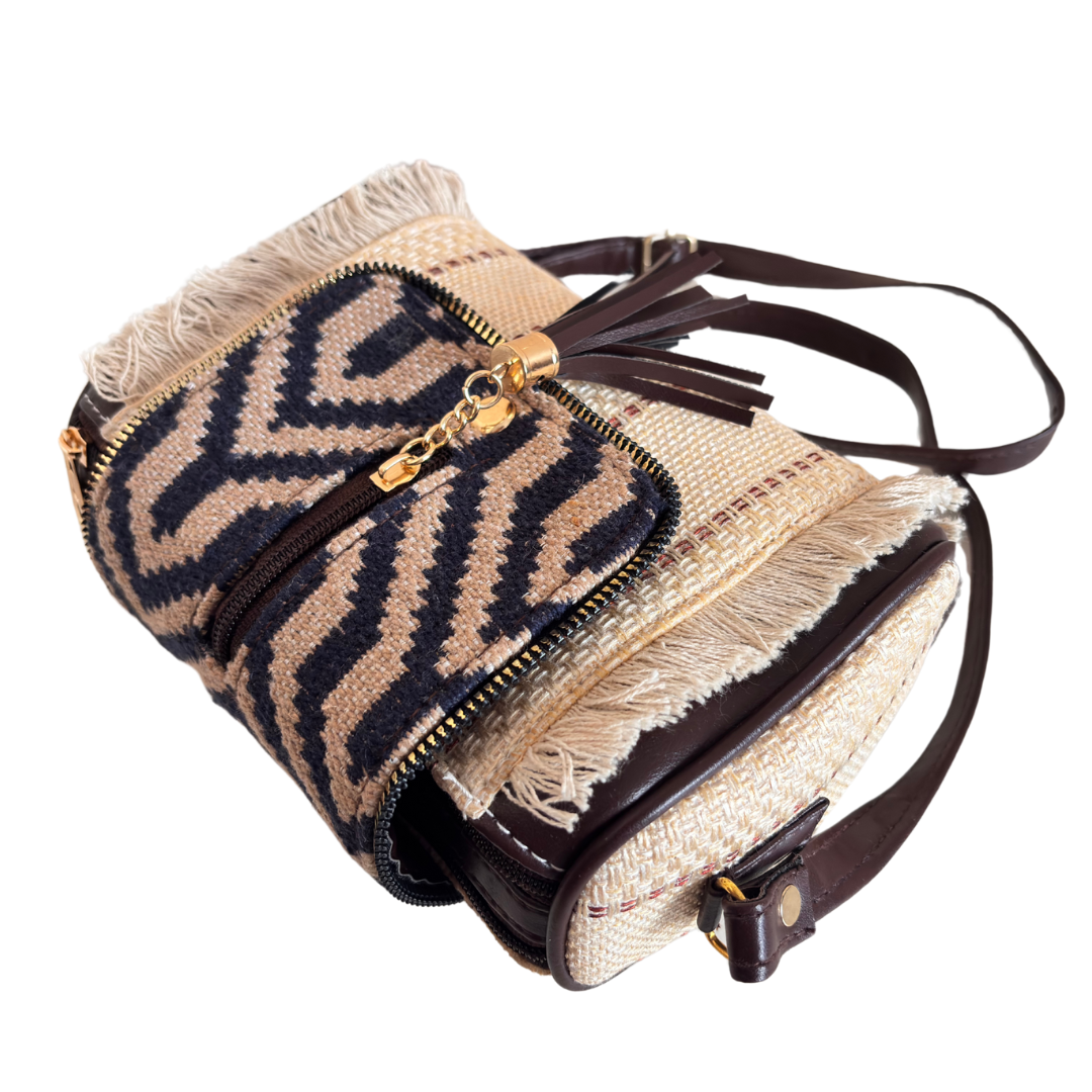 The Bohemian Pearl White Crossbody Sling Bag