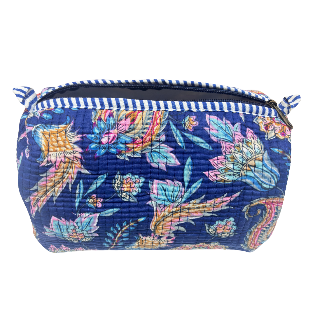 The Alfred Edition Travel Accessory:- Premium Handcrafted Waterproof Quilted Cotton Beauty/Travel Organizer Bag for Men & Women