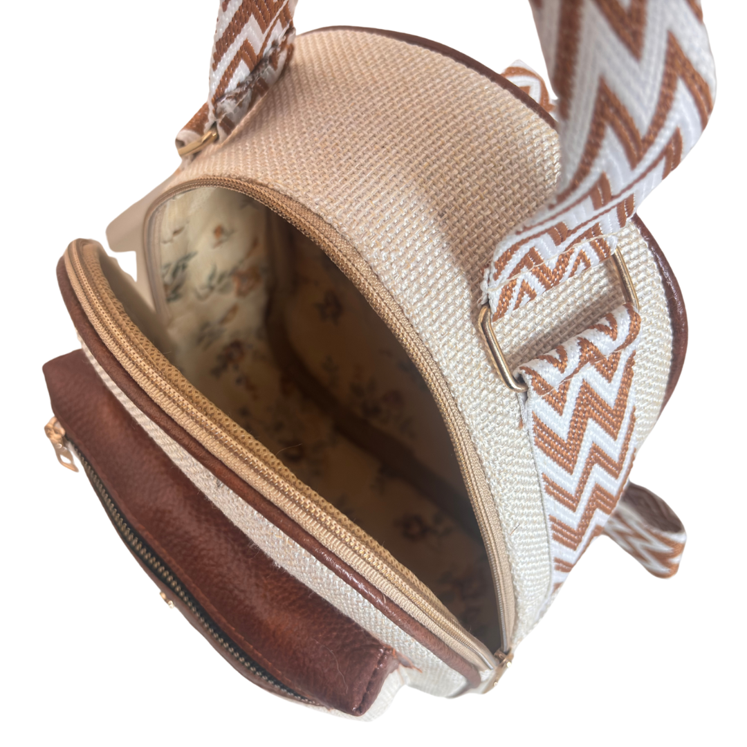 The Himalyan Trailblazer Edition:- Premium Mini Jute Backpack with Broadbelt
