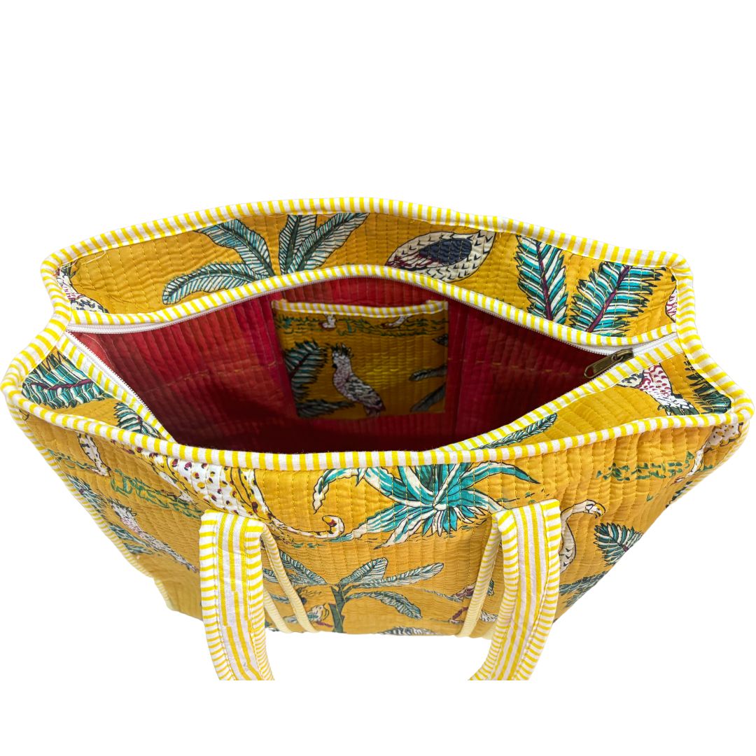 The Bazaar Bhoot Edition:- Premium Cotton Quilted Shopping Tote Bag