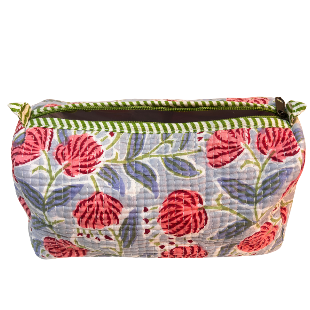 The Alfred Edition Travel Accessory:- Premium Handcrafted Waterproof Quilted Cotton Beauty/Travel Organizer Bag for Men & Women