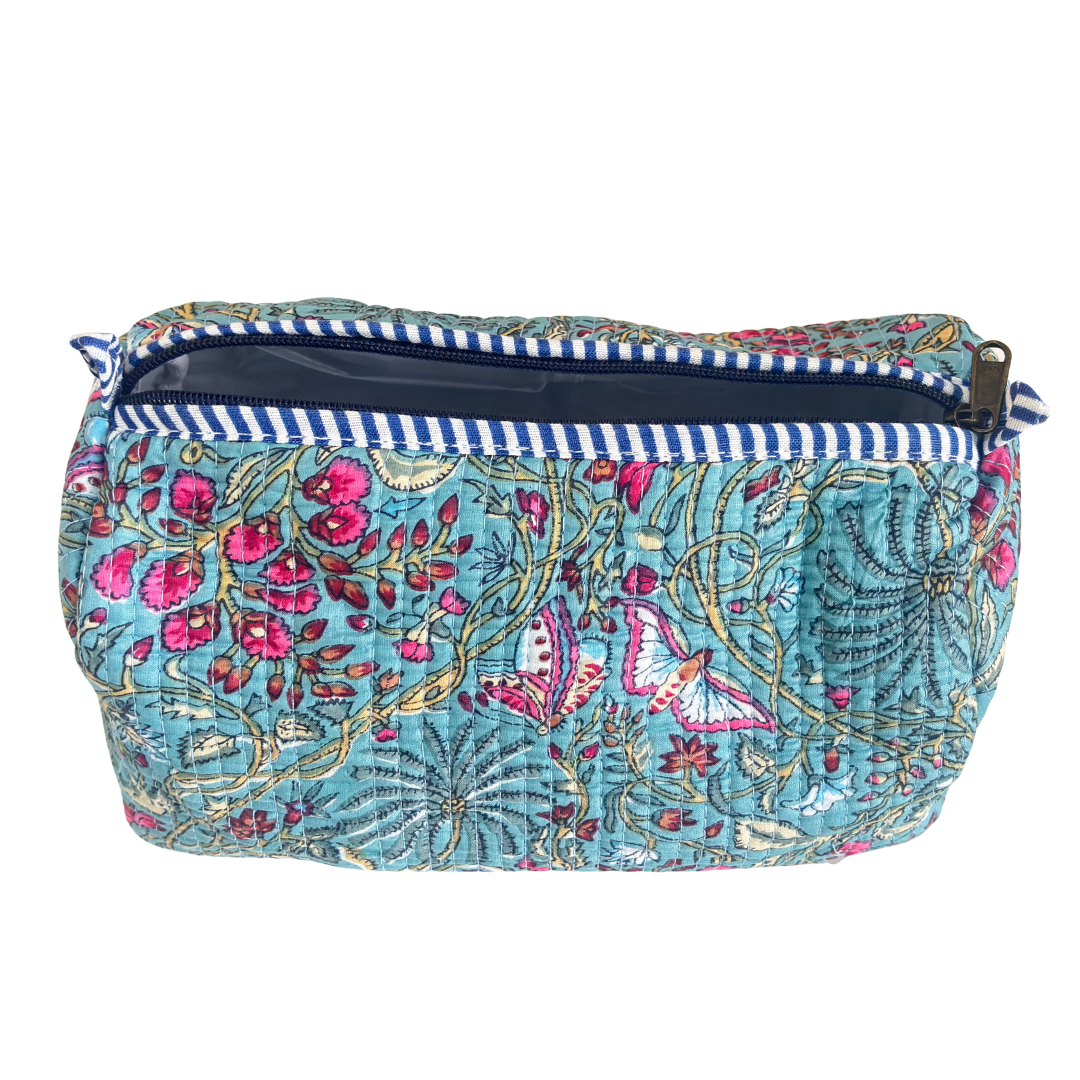 The Alfred Edition Travel Accessory:- Premium Handcrafted Waterproof Quilted Cotton Beauty/Travel Organizer Bag for Men & Women