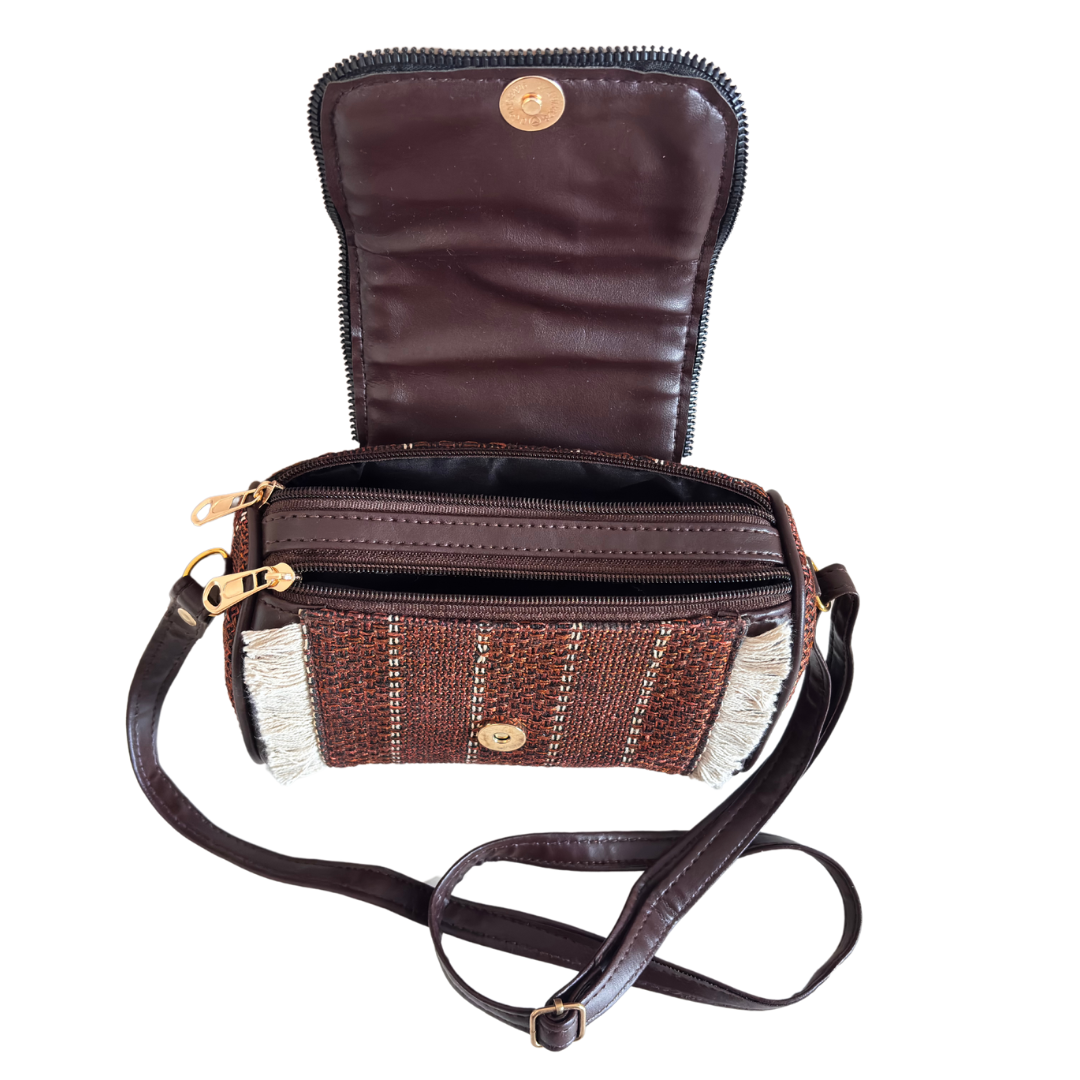 The Bohemian Coffee Brown Crossbody Sling Bag