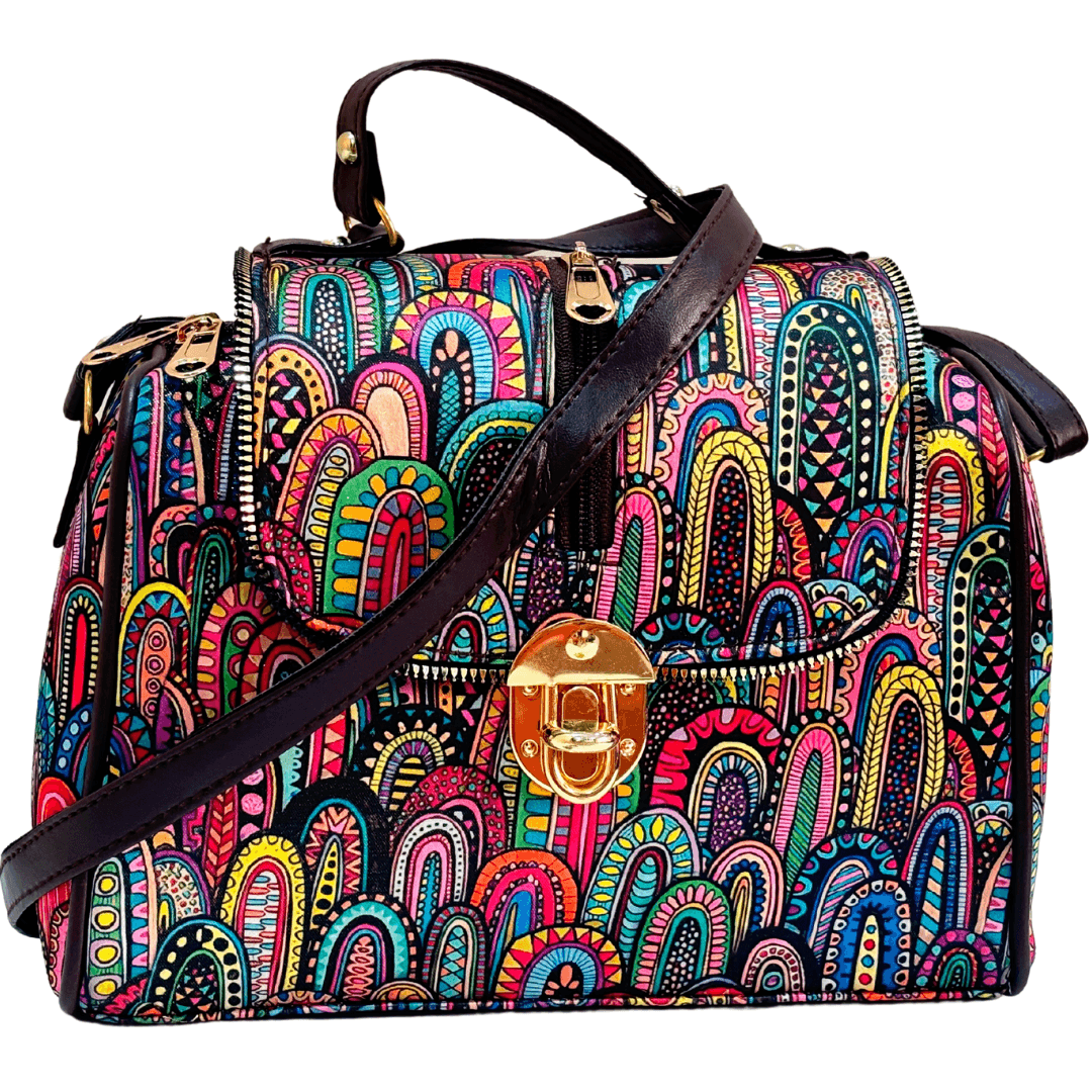 Multicolour Printed Sling Bag - The House of RajPadmini