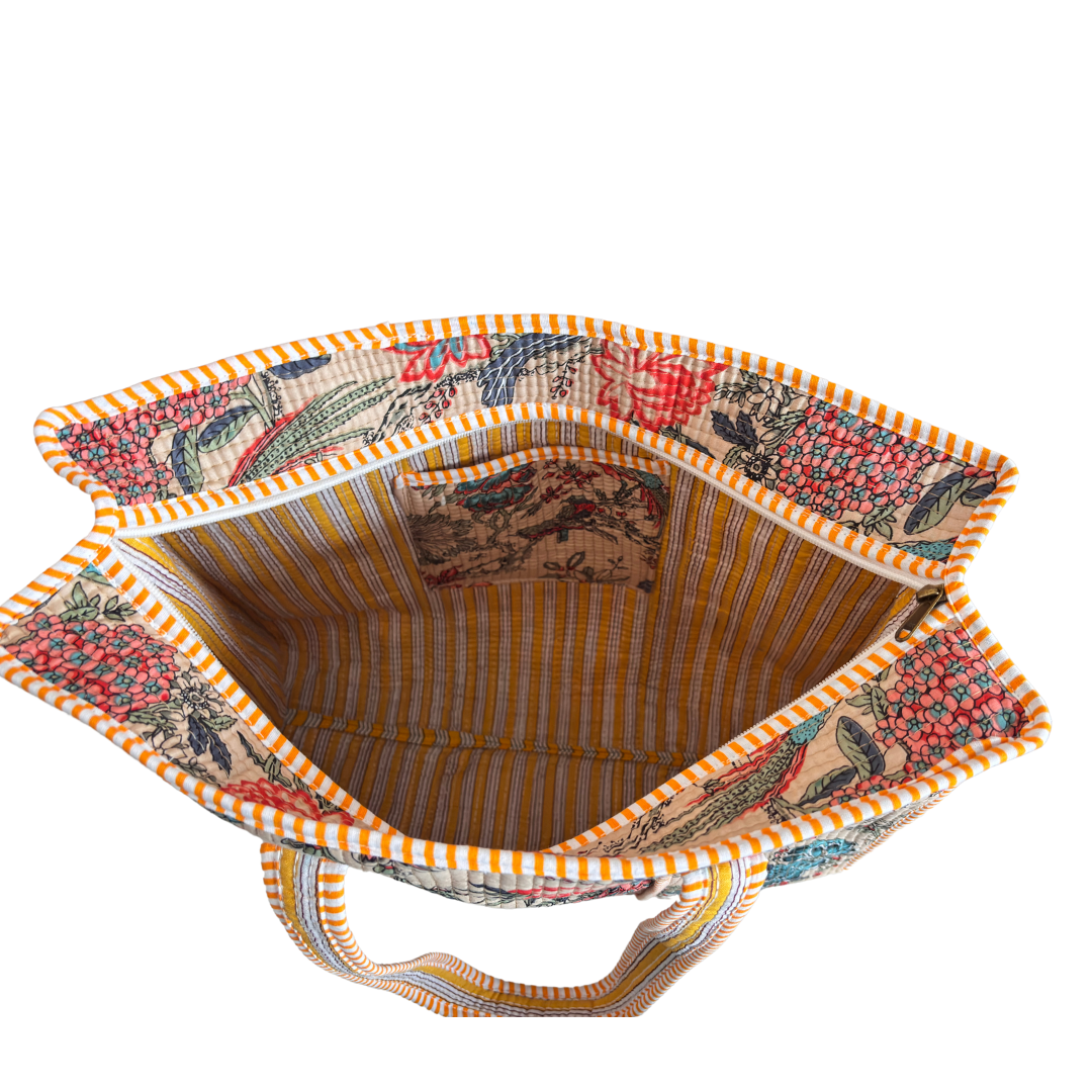 The Bazaar Bhoot Edition:- Premium Cotton Quilted Shopping Tote Bag