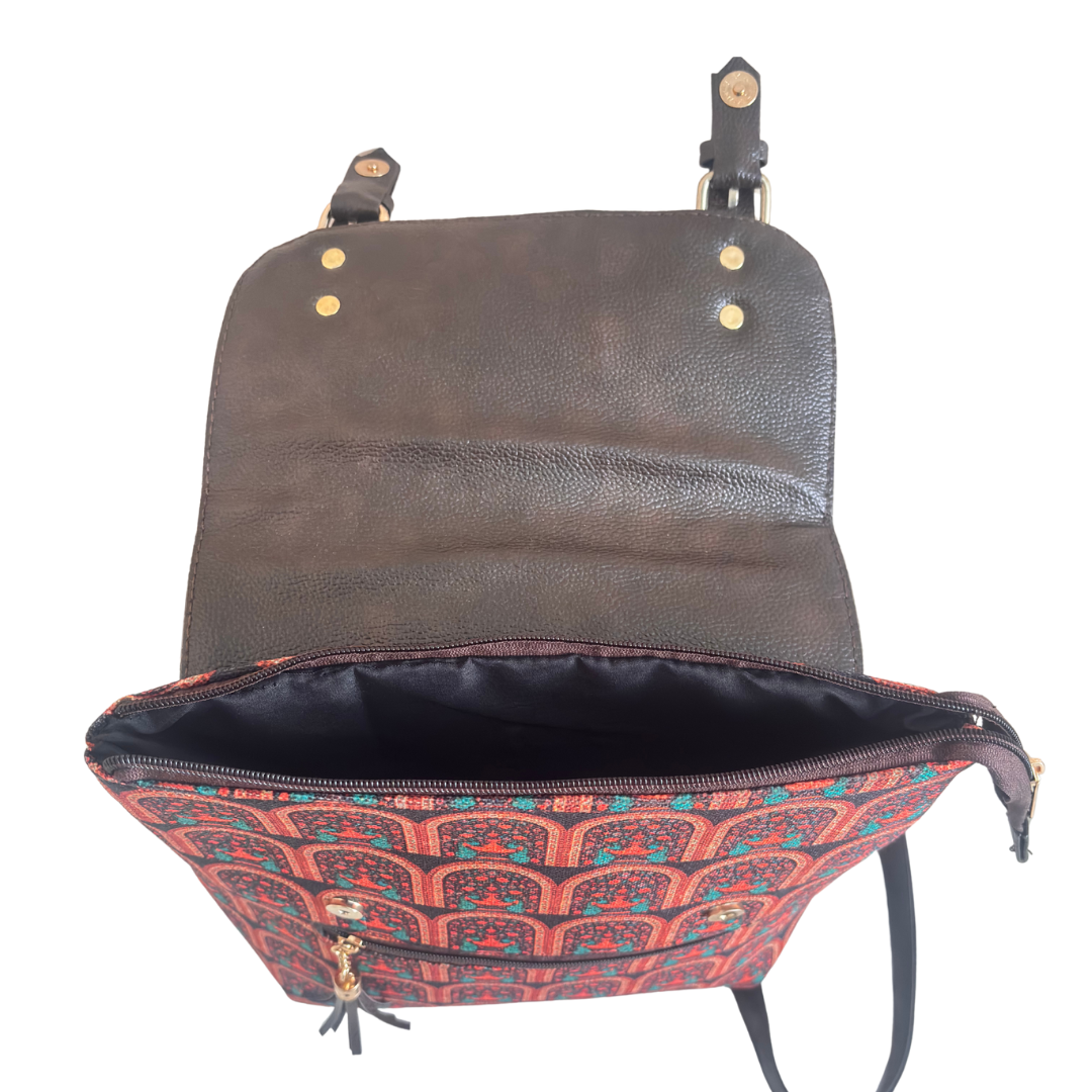 The Heritage Keeper Edition Backpack - Stories in Every Stitch | Rajasthani Arch Canvas Collection