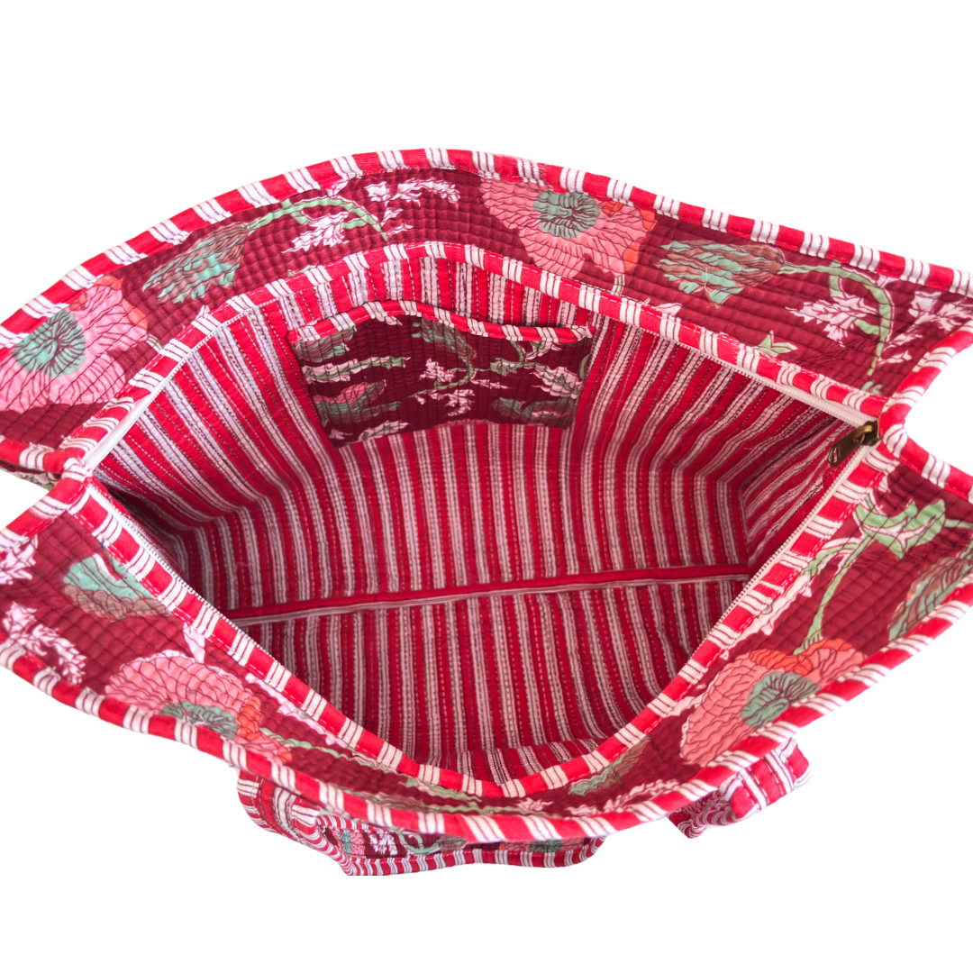 The Bazaar Bhoot Edition:- Premium Cotton Quilted Shopping Tote Bag