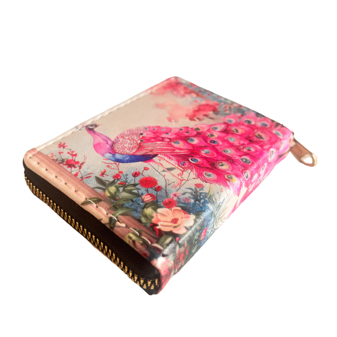 Women's Paisa Wasool Ethnic Patterned Peacock Coin Wallet - The House of RajPadmini