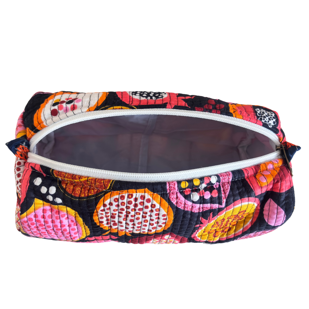 The Alfred Edition Travel Accessory:- Premium Handcrafted Waterproof Quilted Cotton Beauty/Travel Organizer Bag for Men & Women